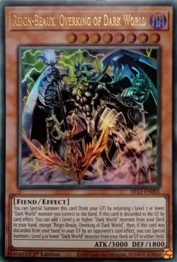 SR13-EN001 REIGN-BEAUX, OVERKING OF DARK WORLD ULTRA RARE 1ST ED YuGiOh CARD - Image 1