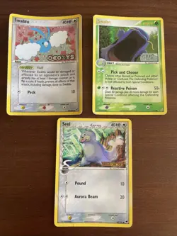 Pokemon Mid Era Holo 3 Card Lot - Stamped - DMG - Image 1