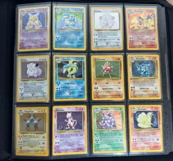 100% Complete Base Set Unlimitted Pokemon Cards 102/102 LP to NM - Image 1