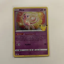 Pokemon TCG Celebrations Mew Holo Card 011/025 - Image 2