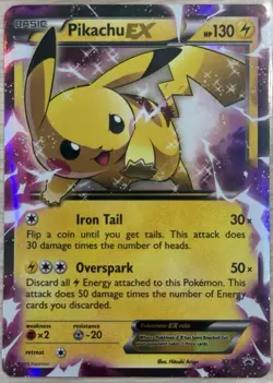 Pokemon Pikachu EX Holo Black Star Promo Card XY84 Ultra Rare - Image 1