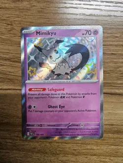 Mimikyu 160/091 Pokemon TCG Paldean Fates Shiny Rare Holo Card NM Condition - Image 2