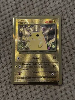 Pikachu Gold Metal Card 58/102 Celebrations 25th Anniversary Pokemon TCG READ - Image 1