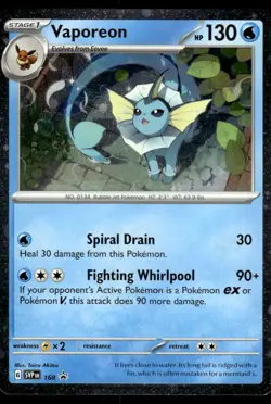 Pokemon TCG SV: Scarlet & Violet Promo Cards #168 Vaporeon - Image 1