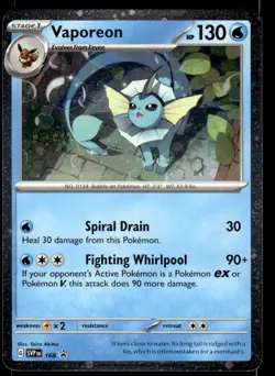 Pokemon TCG SV: Scarlet & Violet Promo Cards #168 Vaporeon - Image 1