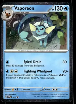 Pokemon TCG SV: Scarlet & Violet Promo Cards #168 Vaporeon - Image 1