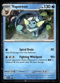 Pokemon TCG SV: Scarlet & Violet Promo Cards #168 Vaporeon - Image 1