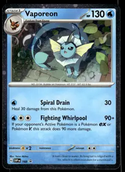 Pokemon TCG SV: Scarlet & Violet Promo Cards #168 Vaporeon - Image 1