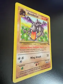 Aerodactyl #16 Fossil Set Vintage Pokemon Card LP Ken Sugimori - Image 3