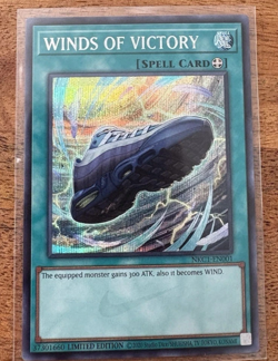 YU-GI-OH X Nike Promo Card Winds Of Victory Air Max Muscle 95 Spell Card - Image 1