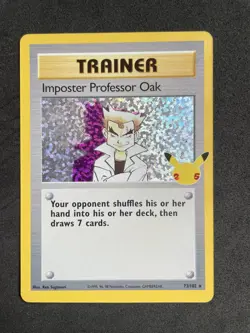 Pokemon Card Imposter Professor Oak 73/102 Celebrations Classic Collection NM - Image 1
