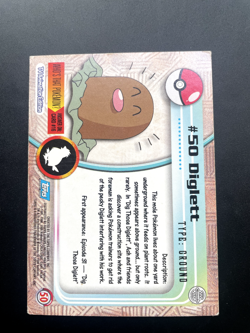 Diglett #50 Topps Series 1 Blue Back Card Non Holo NM - Image 2