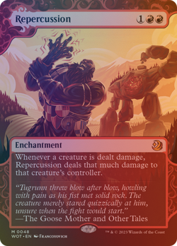 Repercussion - WOT #48 | FOIL | NM | MTG | BORDERLESS | FULL ART | SHOWCASE - Image 1