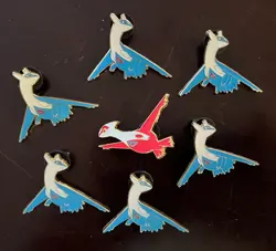 Latios And Latias Pokemon Collectors Pin Lot If 7 - Small Pins - See Photos - Image 1