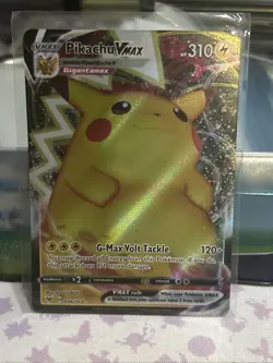 Pikachu VMAX 44/185 Pokemon SWSH Vivid Voltage TCG 2020 Full Art Holo - Image 1