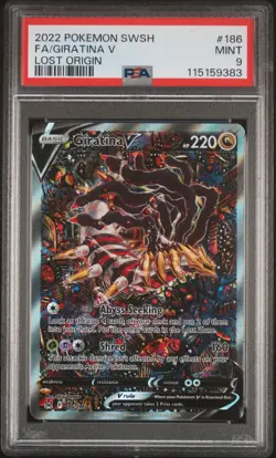 2022 POKEMON SWORD & SHIELD LOST ORIGIN #186 FULL ART/GIRATINA V PSA 9 - Image 1