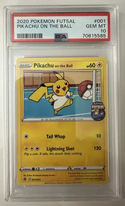 POKEMON SWORD & SHIELD FUTSAL PIKACHU ON THE BALL #1 PSA 10 GEM MINT - Image 1