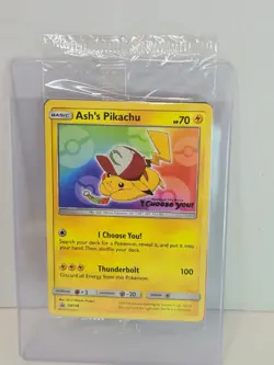 Ash's Pikachu SM108 Promo Sealed Pokemon TCG I Choose You! - Image 1