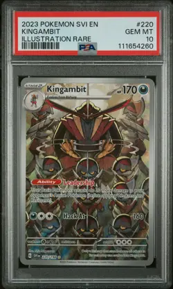 2023 POKEMON SVI EN-SCARLET & VIOLET ILLUSTRATION RARE #220 KINGAMBIT PSA 10 - Image 1