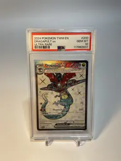 2024 Pokemon Twilight Masquerade Ultra Rare Dragapult Ex #200 PSA 10 - Image 1