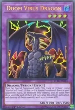 YUGIOH - Doom Virus Dragon - LCKC-EN064 - Ultra Rare - 1st Edition - NM - FLAT R - Image 1