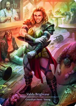FAB COLD FOIL Valda Brightaxe (Marvel) - Mastery Pack Guardian Card # 002 - Image 2