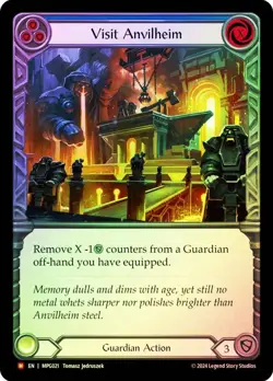 FAB RAINBOW FOIL Visit Anvilheim - Mastery Pack Guardian Card # 021 - Image 1