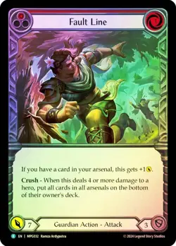 FAB RAINBOW FOIL Fault Line - Mastery Pack Guardian Card # 032 - Image 1