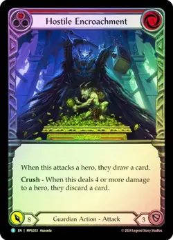 FAB RAINBOW FOIL Hostile Encroachment - Mastery Pack Guardian Card # 033 - Image 1