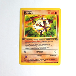 Pokemon TCG Mankey First Edition Wizards Of The Coast 1999 Jungle Set Card 55 - Image 3