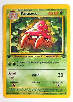 Pokemon TCG Parasect 1st Edition Wizards Of The Coast 1999 Jungle Set Card 41 - Image 4