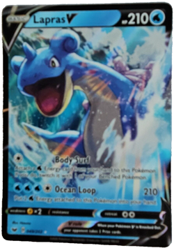 2020 Pokemon TCG Lapras V Nintendo Ultra Rare Sword & Shield Card 049 Near Mint - Image 1