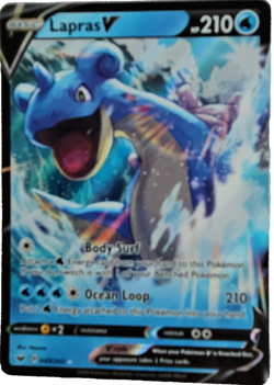 2020 Pokemon TCG Lapras V Nintendo Ultra Rare Sword & Shield Card 049 Near Mint - Image 3
