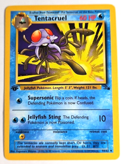 Pokemon Tentacruel TCG 1st Edition 1999 Wizards Of The Coast Fossil Set Card 44 - Image 5