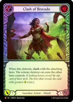 FAB RAINBOW FOIL Clash of Bravado - Mastery Pack Guardian Card # 015 - Image 1