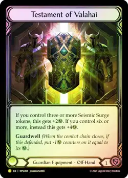 FAB RAINBOW FOIL Testament of Valahai - Mastery Pack Guardian Card # 004 - Image 1