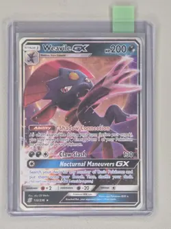Pokemon TCG Weavile GX 132/236 Card Unified Minds Holo Ultra Rare Mint - Image 2