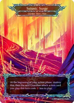 FAB COLD FOIL Seismic Surge (Marvel) (Lava) - Mastery Pack Guardian Card # - Image 1
