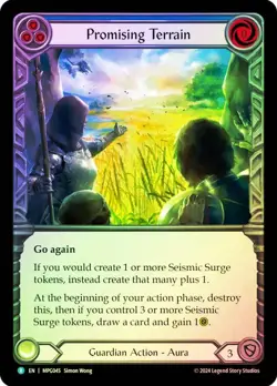FAB RAINBOW FOIL Promising Terrain - Mastery Pack Guardian Card # 045 - Image 1
