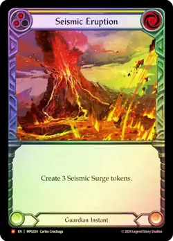 FAB RAINBOW FOIL Seismic Eruption - Mastery Pack Guardian Card # 024 - Image 1