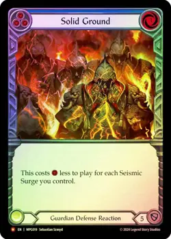 FAB RAINBOW FOIL Solid Ground - Mastery Pack Guardian Card # 019 - Image 1