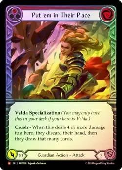 FAB RAINBOW FOIL Put 'Em In Their Place - Mastery Pack Guardian Card # 018 - Image 1