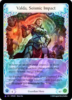 FAB COLD FOIL Valda, Seismic Impact (Marvel) - Mastery Pack Guardian Card # - Image 1