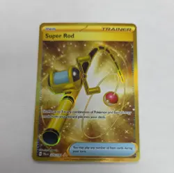 Pokemon Card Super Rod 276/193 Paldea Evolved Full Art Gold Hyper Rare NM-MINT - Image 1