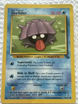 Pokemon TCG Shellder Fossil 54, Regular 1st Edition Common Card - Image 1
