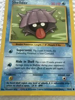 Pokemon TCG Shellder Fossil 54, Regular 1st Edition Common Card - Image 2