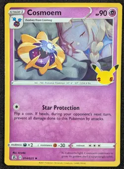 Cosmoem Celebrations Holo Rare Pokemon Card 014/025 (NM) - Image 1