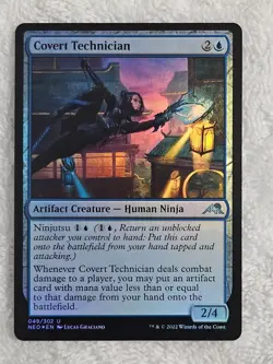 MTG Covert Technician FOIL #49 Kamigawa Neon Dynasty Magic Card U NM - Image 1
