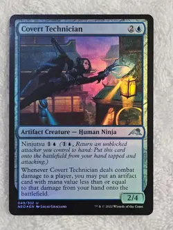 MTG Covert Technician FOIL #49 Kamigawa Neon Dynasty Magic Card U NM - Image 2