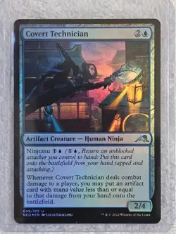 MTG Covert Technician FOIL #49 Kamigawa Neon Dynasty Magic Card U NM - Image 4